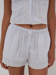 Women Lakeside Stripe Short - Blue