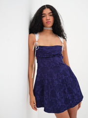 Women Holland Mini Dress - Blue