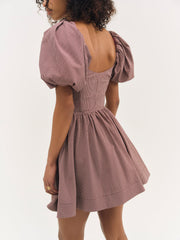 Women Florence Mini Dress - Burgundy