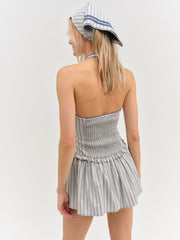 Women Janice Halter Mini Dress - Blue