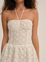 Women Ciao Lace Mini Dress - Natural