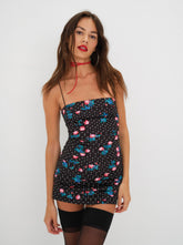 Women Posey Mini Dress - Black