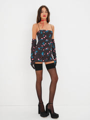Women Posey Mini Dress - Black