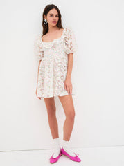 Women Magnolia Mini Dress - White