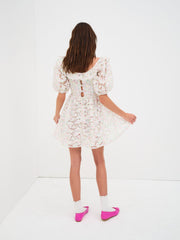 Women Magnolia Mini Dress - White