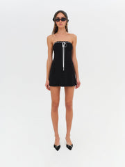 Women Mayfair Crochet Mini Dress - Black