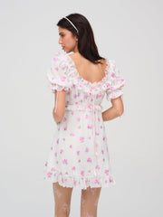Women Fiona Floral Mini Dress - White