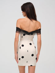 Women Dorothy Dot Mini Dress - Cream