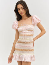 Women Layer Cake Mini Dress - Pink