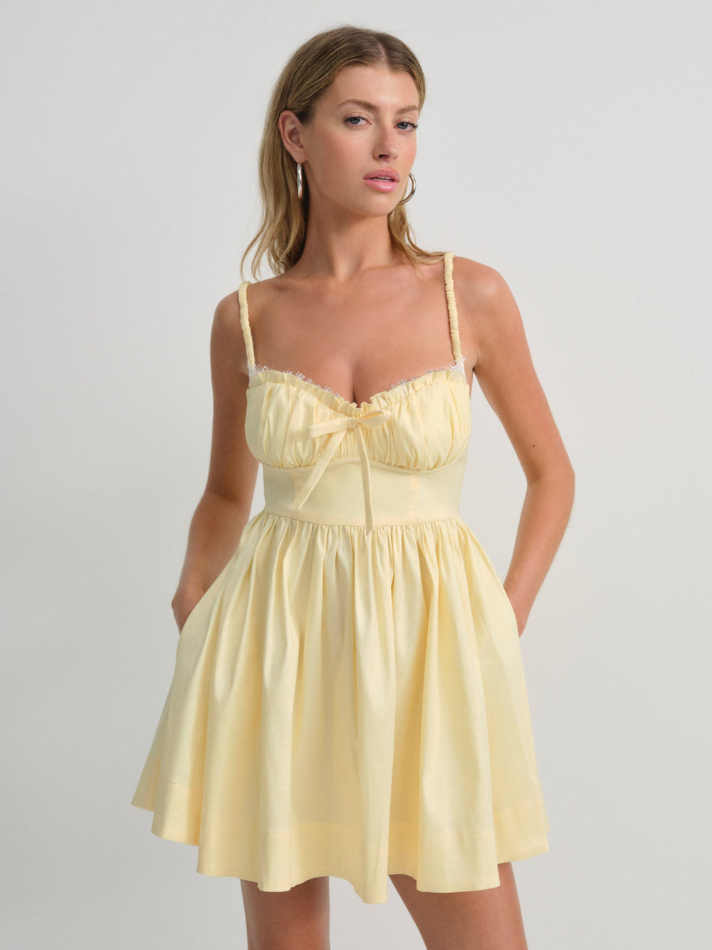 Women Doris Mini Dress - Yellow
