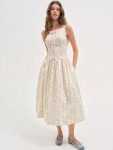 Women Brigitta Floral Midi Dress - Ivory