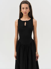 Women Anika Midi Dress - Black