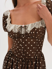 Women Ines Midi Dress - Chocolate