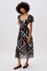 Women Margaret Midi Dress - Black