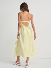 Women Chania Midi Dress - Yellow
