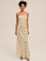 Women Midsummer Maxi Dress - Yellow
