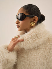 Women Arctic Faux Fur Pullover - Cream