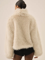 Women Arctic Faux Fur Pullover - Cream