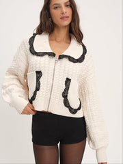 Women Tierra Knit Jacket - Cream