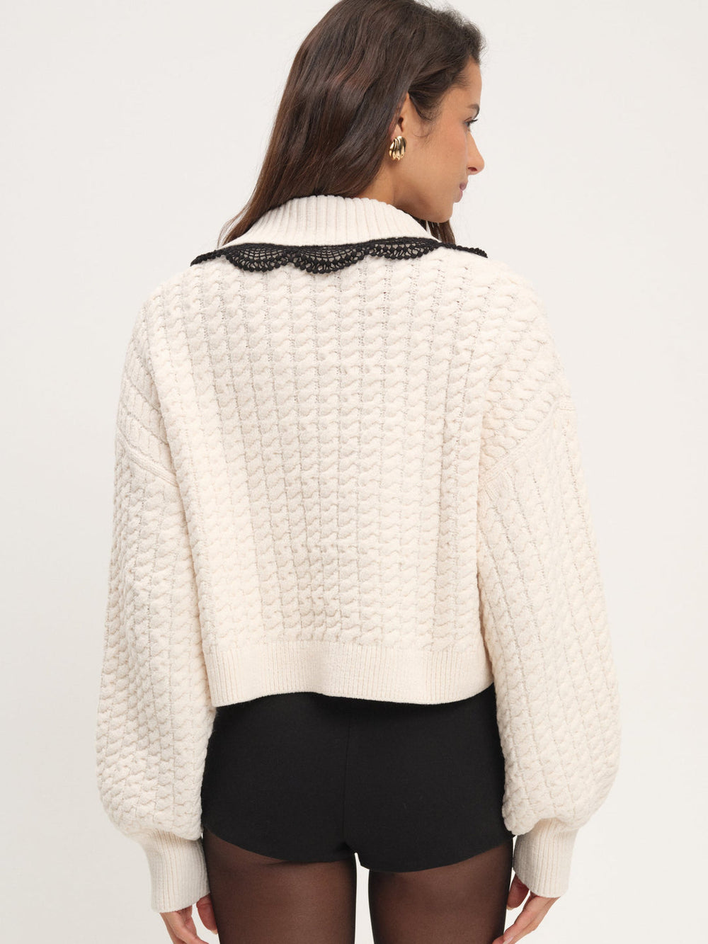 Women Tierra Knit Jacket - Cream