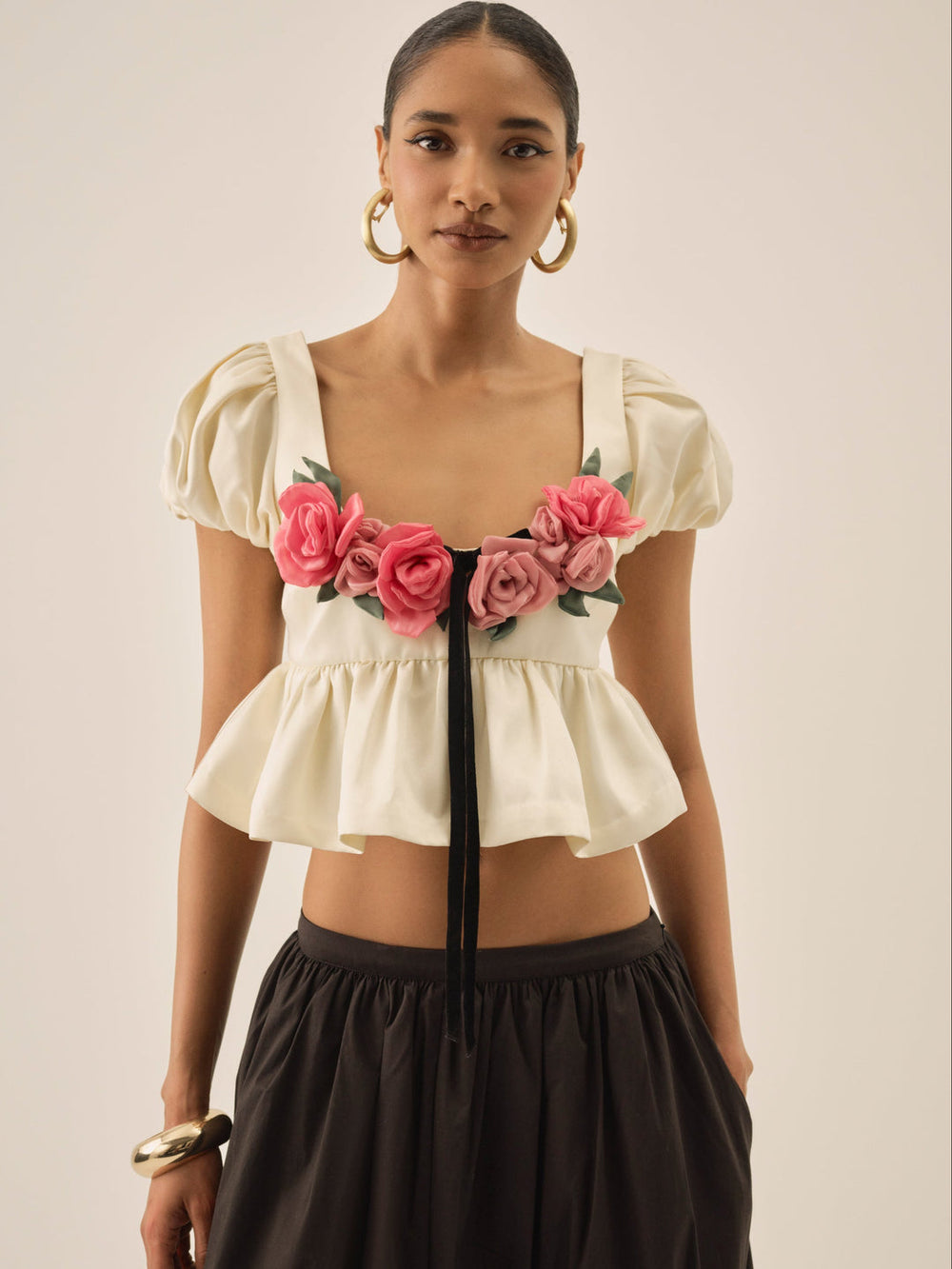 Women Rosalie Top - Cream