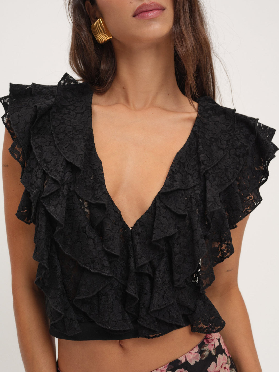 Women Lucianna Lace Top - Black