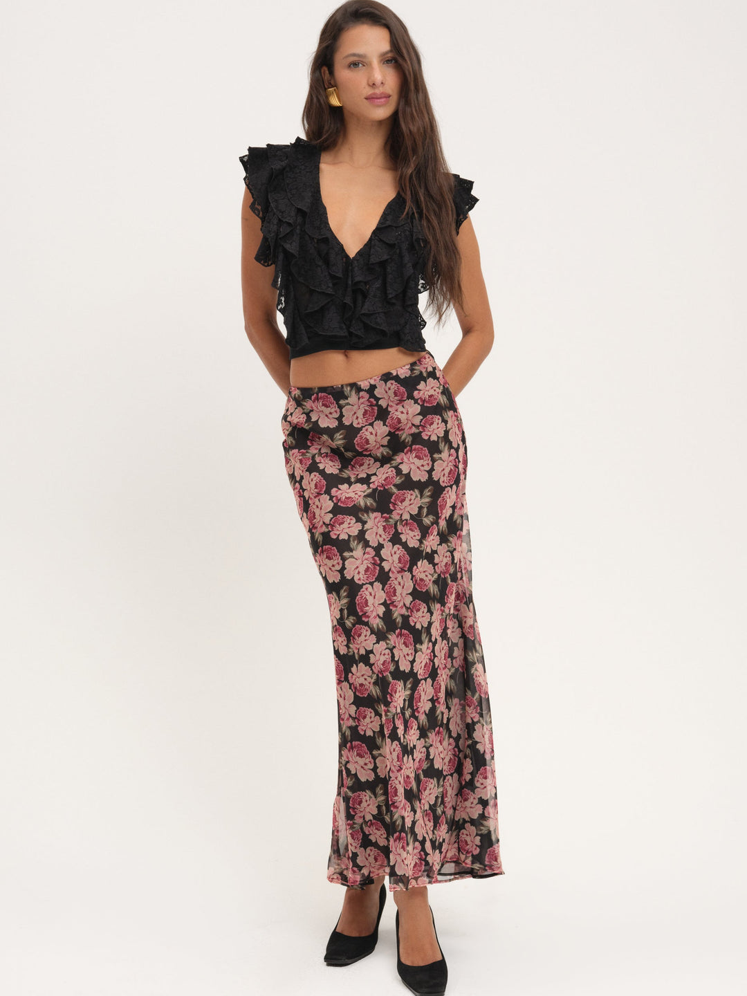 Women Lucianna Lace Top - Black