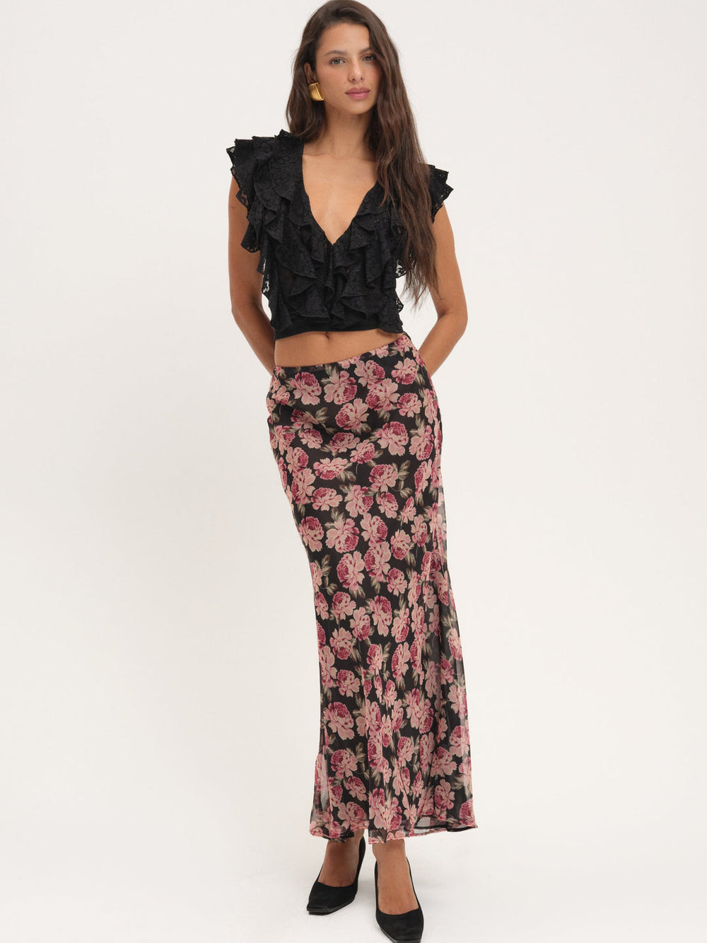 Women Lucianna Lace Top - Black