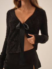 Women Tayla Knit Cardigan - Black