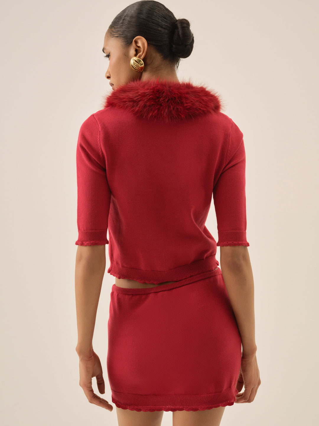 Women Maura Knit Cardigan - Red