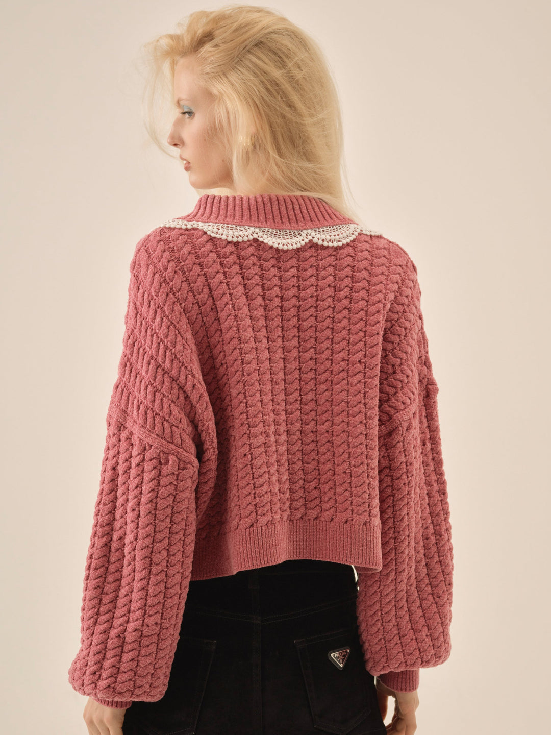 Women Tierra Knit Jacket - Dusty Rose