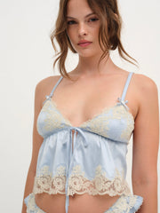 Women Jaden Sleep Top - Dusty Blue