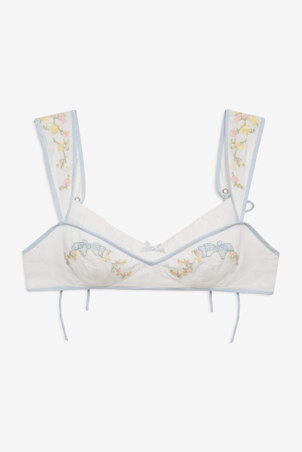 Women Baby Bows Bra Top - White