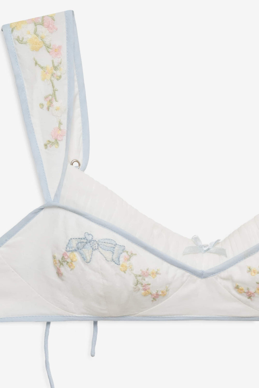 Women Baby Bows Bra Top - White