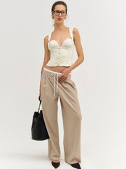 Women Rosie Jacquard Top - Cream