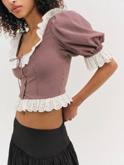 Women Noam Top - Burgundy