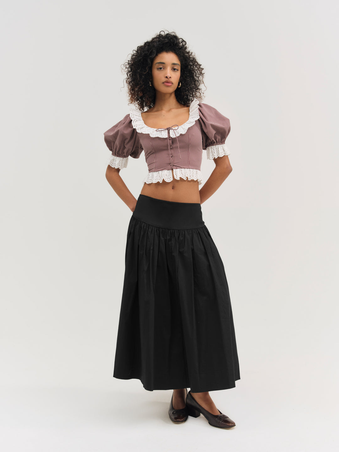 Women Noam Top - Burgundy
