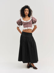 Women Noam Top - Burgundy