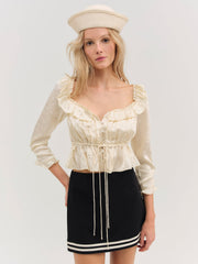 Women Clarissa Top - Cream
