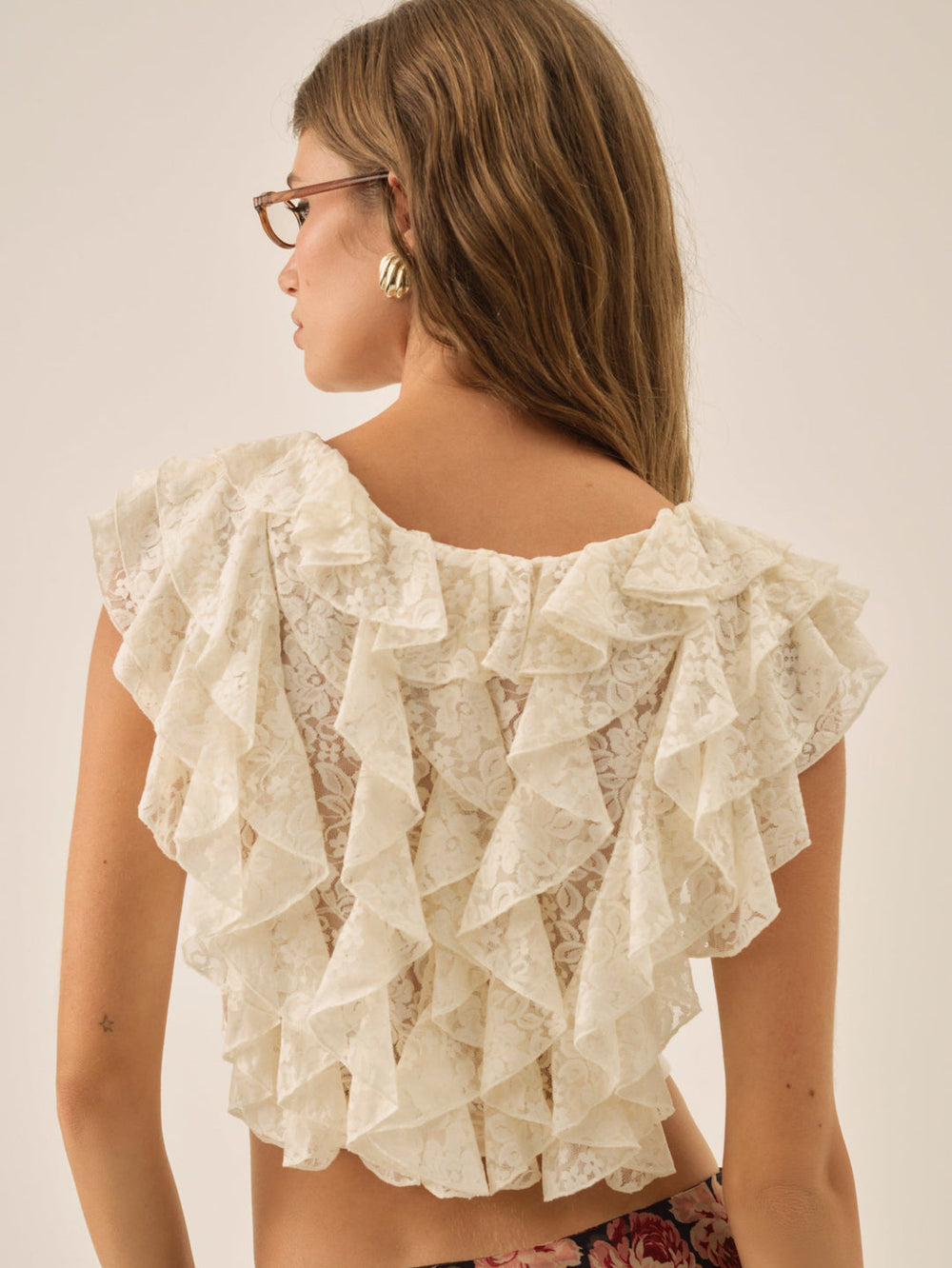 Women Lucianna Lace Top - Cream