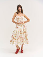 Women Adahlia Floral Top - Cream
