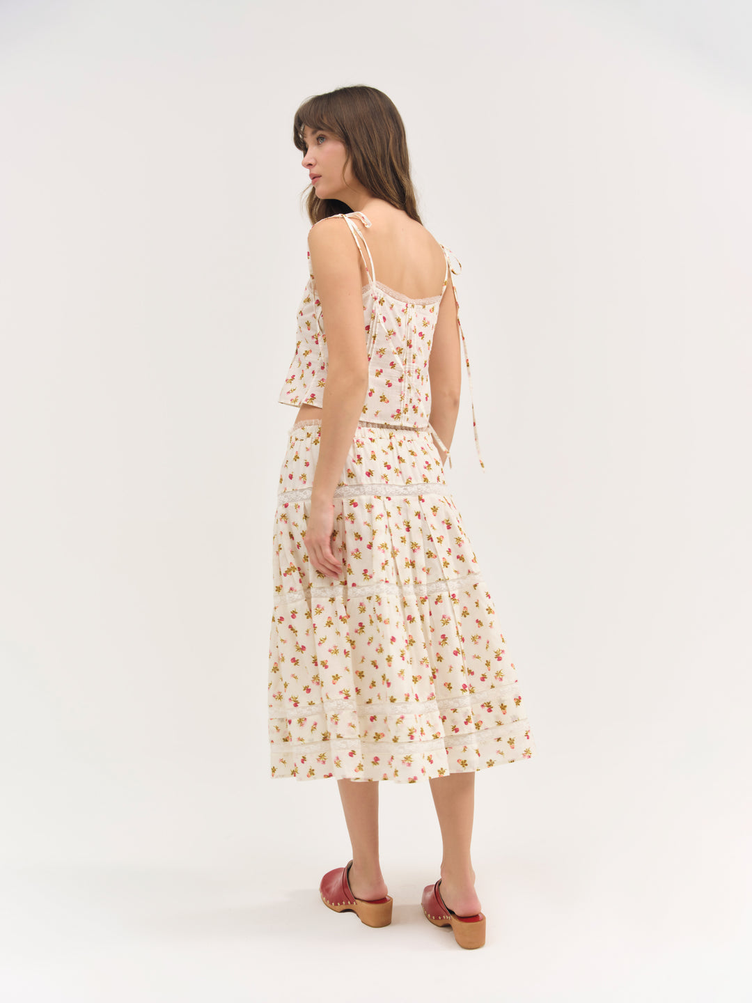 Women Adahlia Floral Top - Cream
