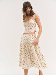 Women Adahlia Floral Top - Cream