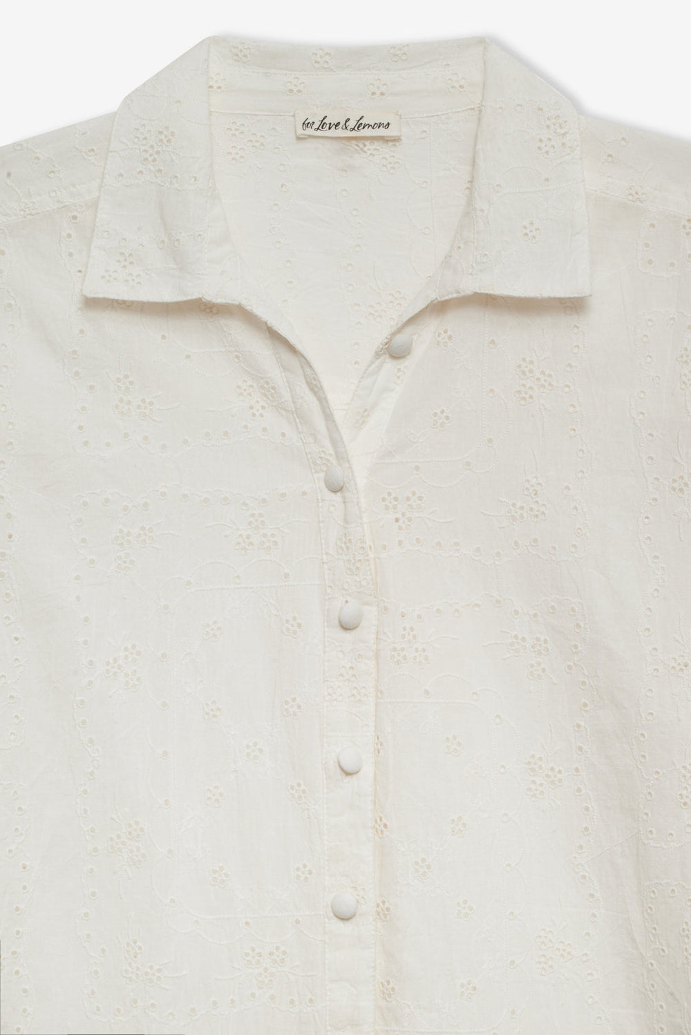 Women Handkerchief Button-Up Shirt - White