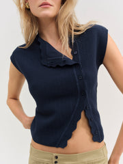 Women Naomi Knit Top - Navy