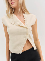 Women Naomi Knit Top - Cream