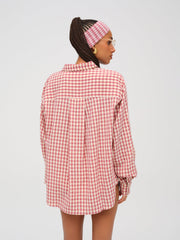 Women Georgia Gingham Button Down - Mauve