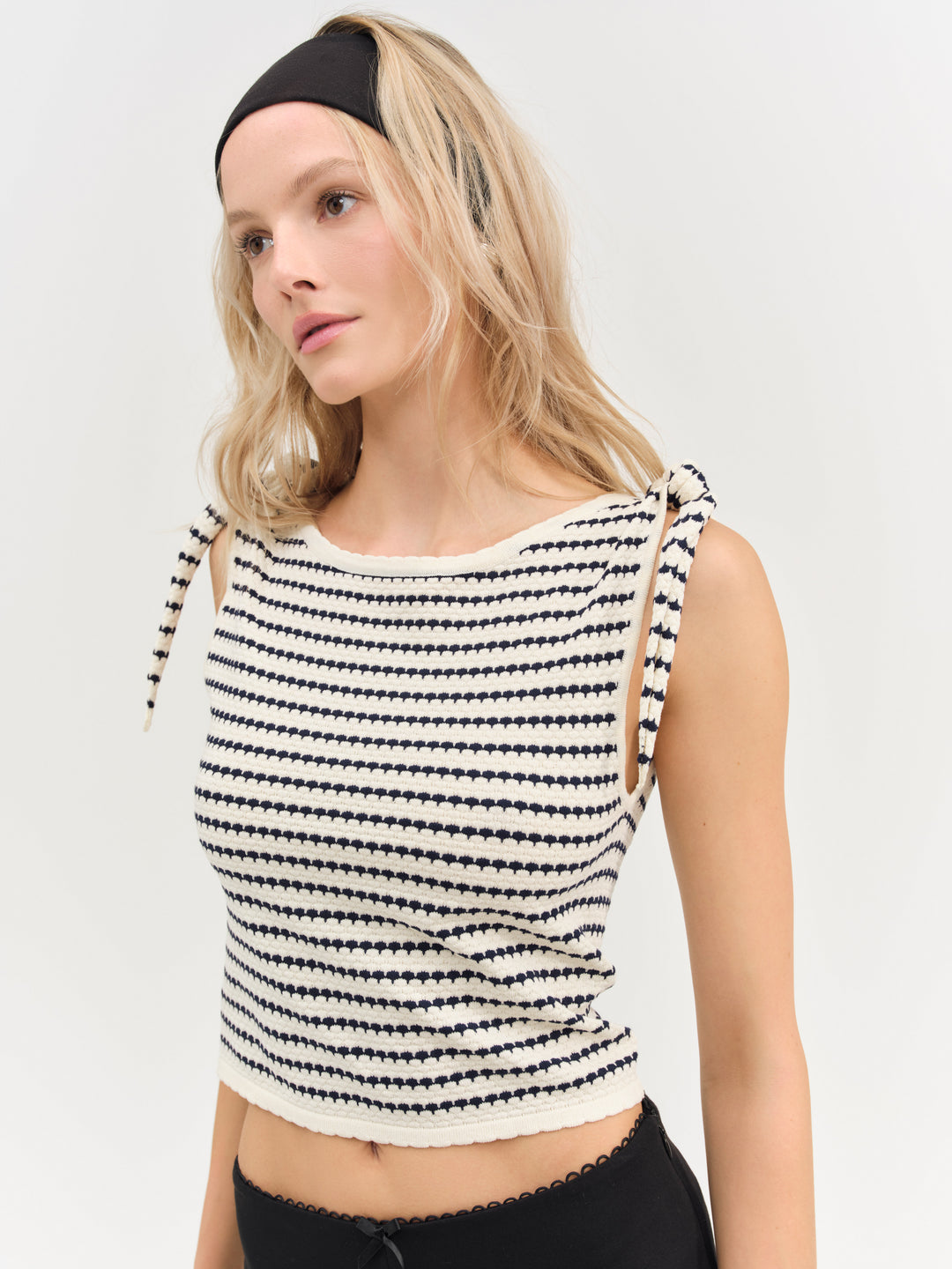 Women Regatta Stripe Knit Top - Cream