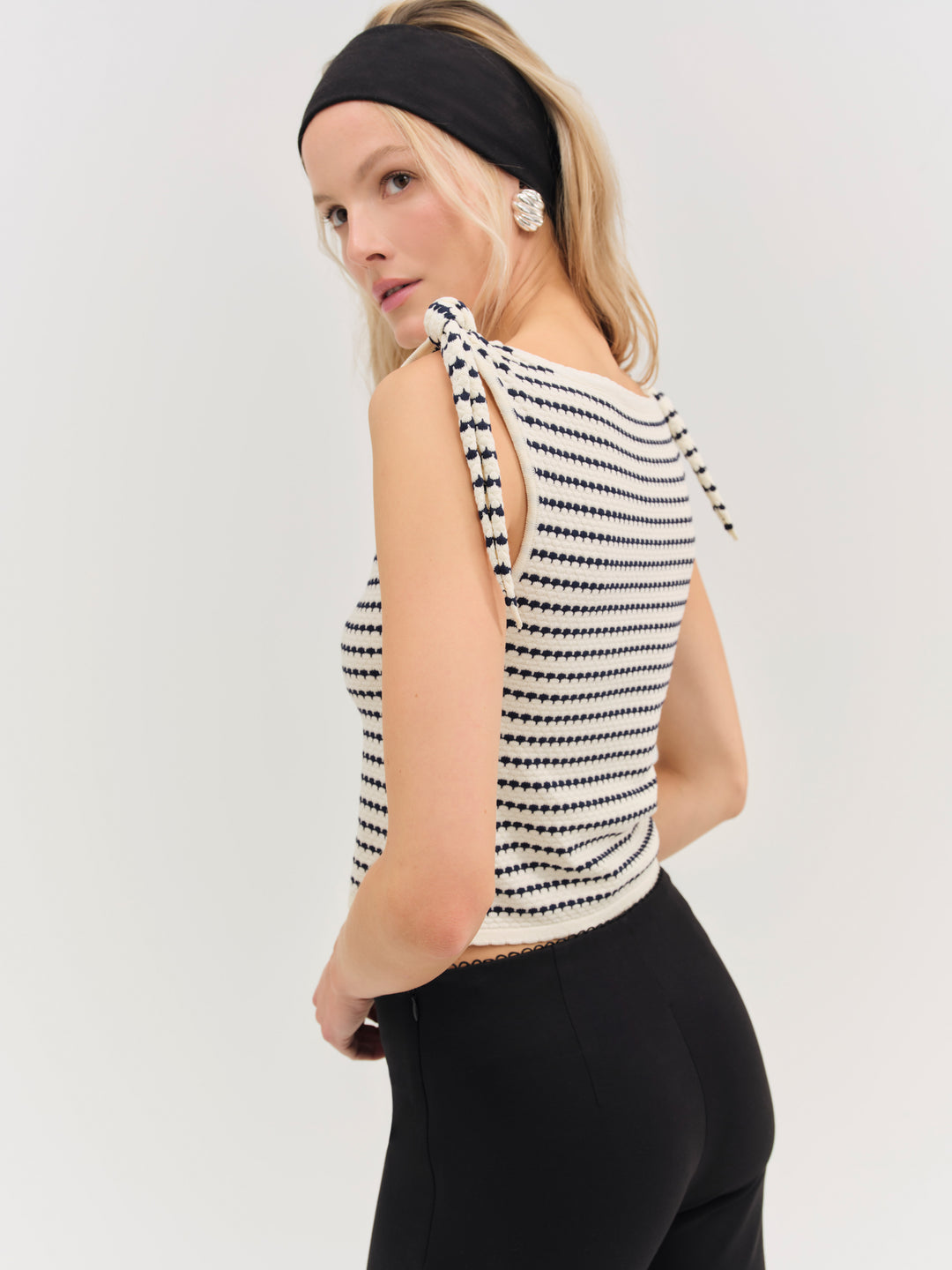Women Regatta Stripe Knit Top - Cream