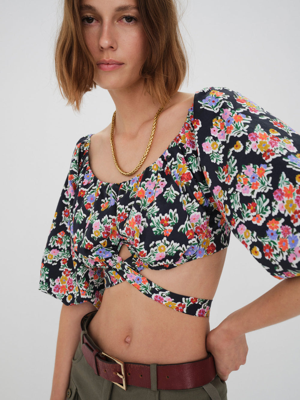 Women Tate Crop Top - Multi